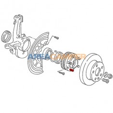 Press-in wheel stud for front hubs for VW T25 and T2