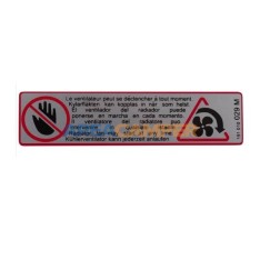 Adesivo cuidado ventilador...