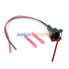 Conector macho de 2 polos y...