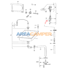Angled connector for VW T3...