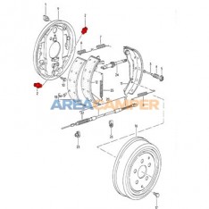 Mounting insert for brake shoe