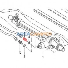 Power steering pipes connection piece
