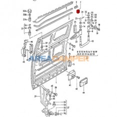 Tope superior caucho puerta corredera