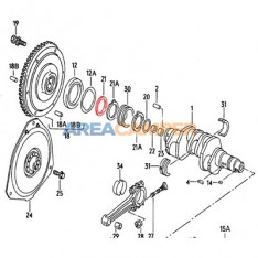 Spacer washer for crankshaft end, 0.30 mm