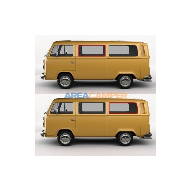 Junta da janela lateral central ou traseira VW T2 (08/1967-07/1979), lado direito ou esquerdo