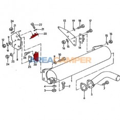 Intercambiador calor, lado derecho para 1600 CC (CT)
