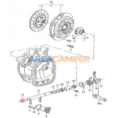 Clutch operating shaft bush for VW T2 (08/1975-07/1979) and T3 (1979-1992)