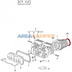 Anel de compensaçao entre cárter e cilindro VW T2 1600 CC (08/1967-07/1979) e VW T3 1600 CC (CT)