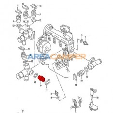 Sensor temperatura refrigerante 4 pins con interruptor para bomba auxiliar 93º-88ºC