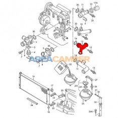 Pipa sistema refrigeración sobre culata motores 2.4L D y 2.5L gasolina, 11/1990-12/1995