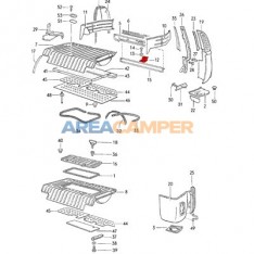 Striker plate for engine lid VW T2 (08/1971-07/1979) and VW T3 Doka (05/1979-07/1992)