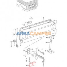 Striker plate for engine lid VW T2 (08/1971-07/1979) and VW T3 Doka (05/1979-07/1992)