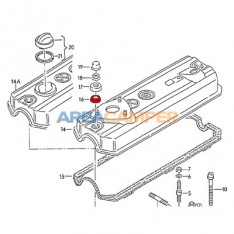 Junta tornillo anclaje tapa balancines motores 1.9L D (1X,1Y), 1.9l TD (ABL,AAZ) y 1.9L TDI (1Z,AFN)