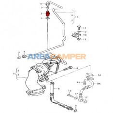 Conector rosqueado suporte filtro óleo VW T3 1.6L TD (JX) ou tubo lubrificação Turbo VW T4 1.9L TD ABL (1991-1995)