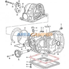 Junta cárter caja de cambios automática 3V VW T3 (NH,NJ,NK) y VW T2 (NA,NB,NC,ND,NE,NF)