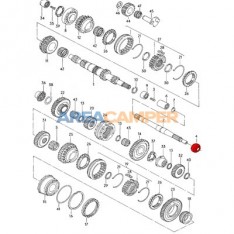 Gearbox main shaft seal for manual gearbox VW T1 (split), T2 (bay), T3