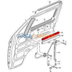 348 mm seal for lift channel VW T2, VW T3 and VW T4