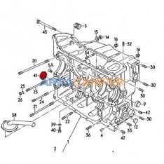 Camshaft end cap VW T2 1.6L to 2.0L and VW T3 1.6L, 1.9L, 2.0L, 2.1L petrol engines