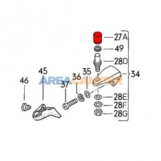 Upper nylon guide on sliding door VW T2 (08/1967-07/1979)