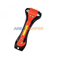 Emergency hammer with blade for seat belt