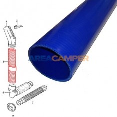 Tubo de admissão de ar, comprimento: 100 cm, material: silicone, cor: azul