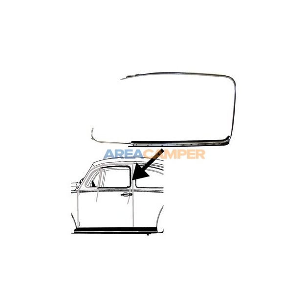 Embellecedor marco con lamelunas exterior para ventana izquierda VW Escarabajo (08/1964-12/1985), calidad OE