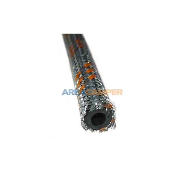 Manguera de acero trenzado para combustible y aceite, Ø interior 6 mm / Ø exterior 10 mm, vendida por metros