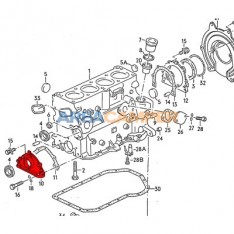Tapa delantera retén cigüeñal VW T3 1.6L D/TD, 1.7L D, lado distribución